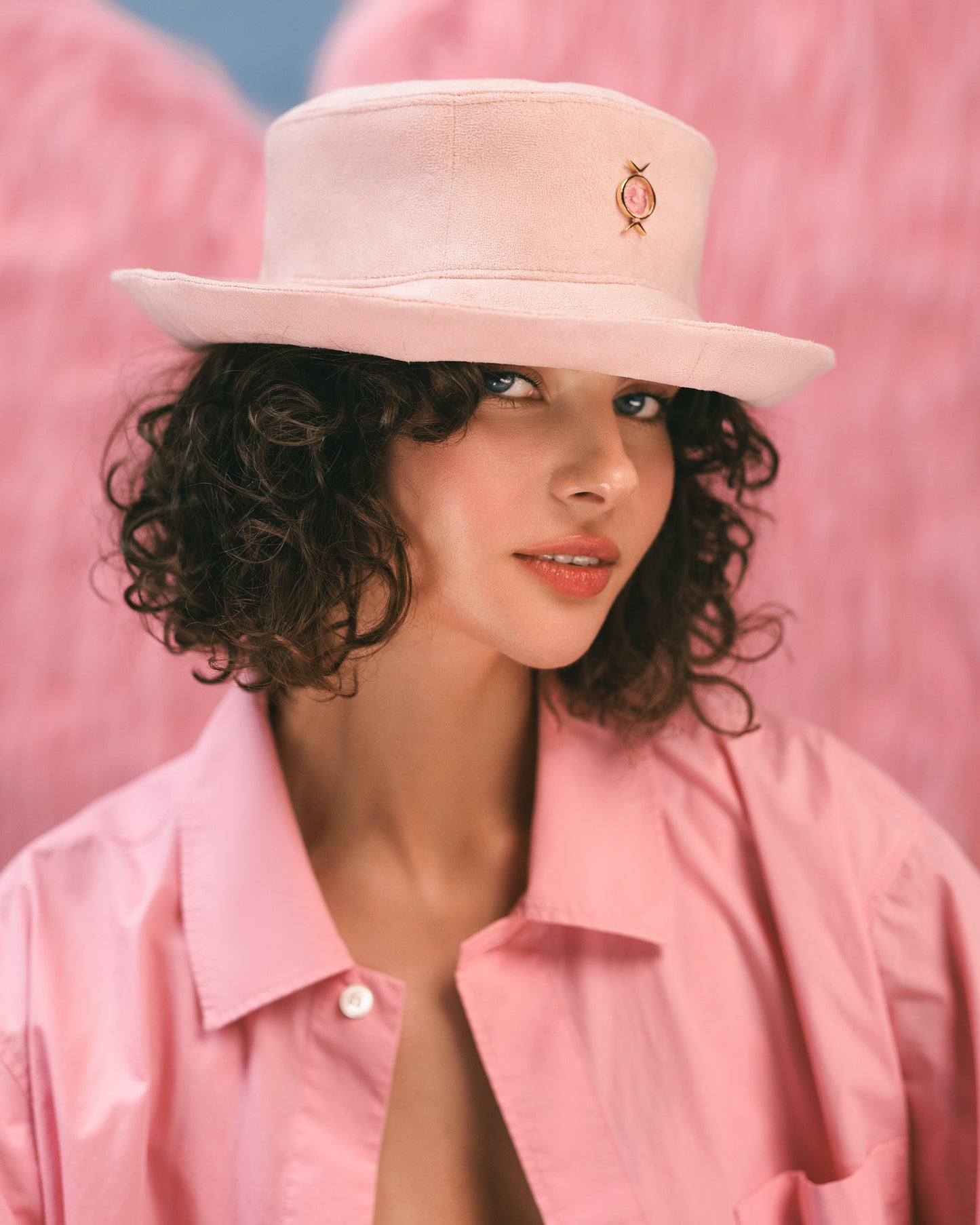 Pink Alcantara Cowboy-Panama Hat