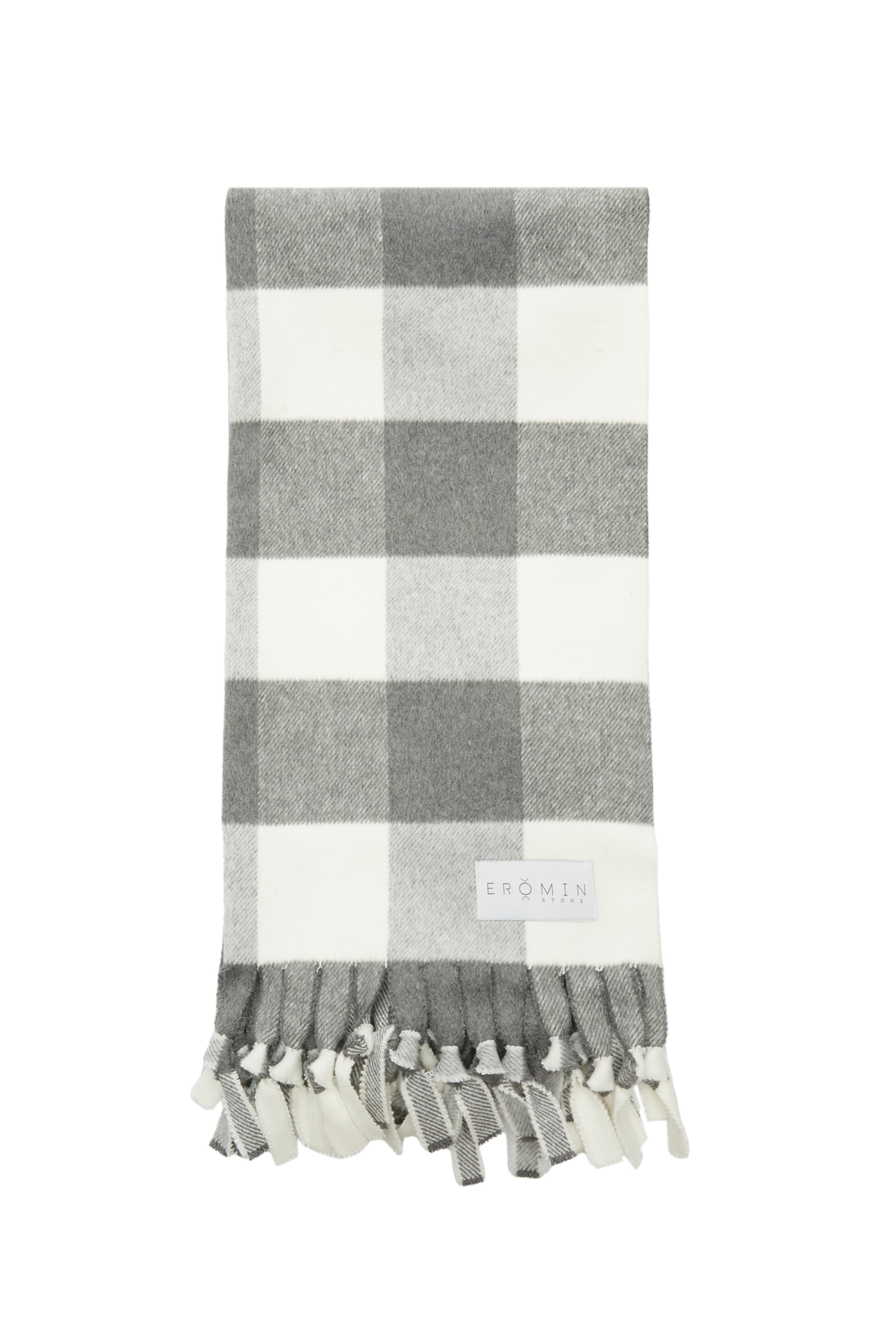 Grey Chessboard Scarf – Eromin Store